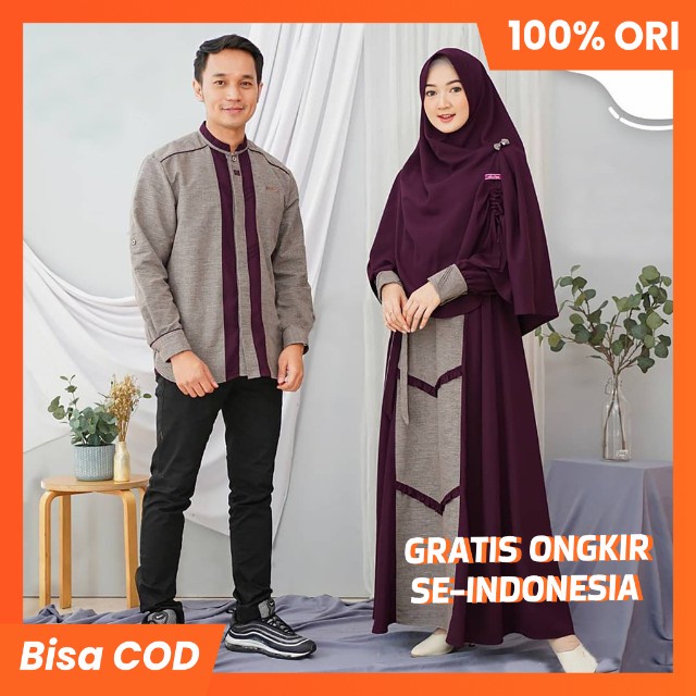 [ Cod ] Asoka Couple Setelan Pasangan Gamis Kemeja Muslim Murah