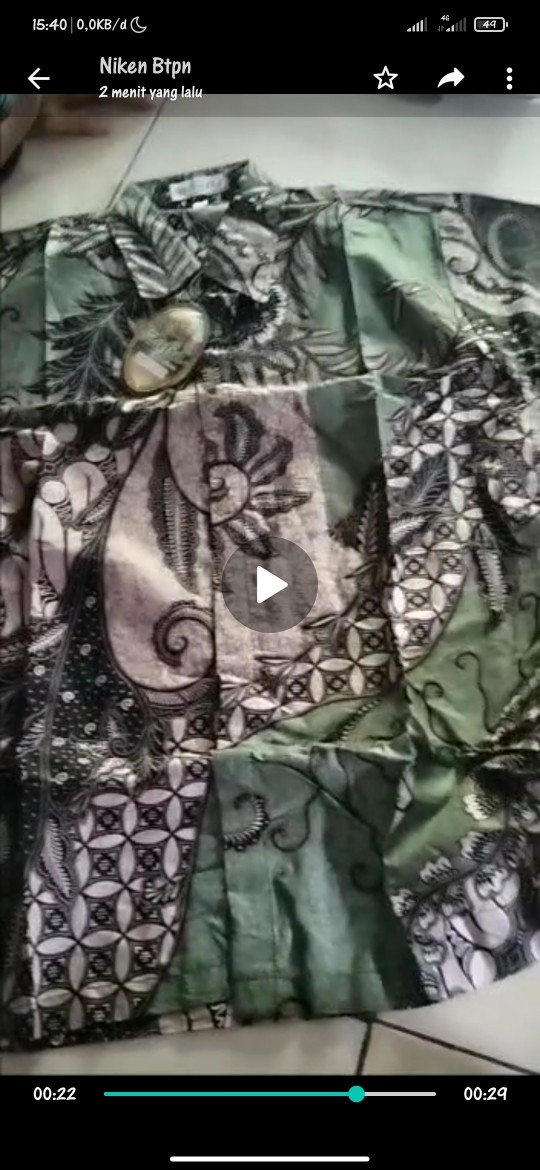 Kemeja Batik Pria Lengan Pendek Size M L Xl Xxl