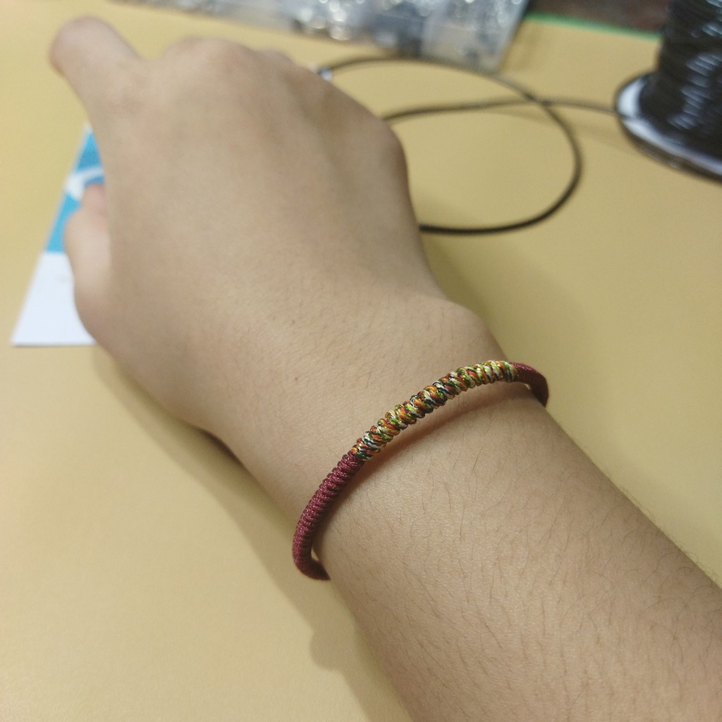 Gelang Ku Braided The Lucky Tibetan Knot Blood Red