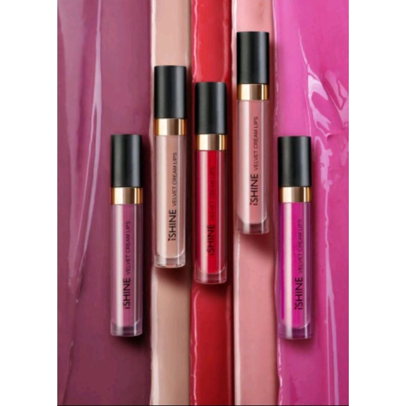Ishine Velvet Cream Lips | Ishine Lipmatte | Lipstick Ishine (Red Burgundy)