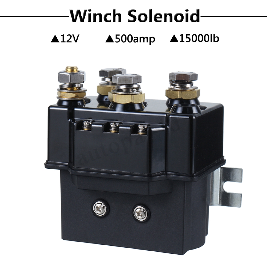 12 500a Winch Solenoid Controller Relay 15000lb 4x4 Atv Boat Truck Recovery Shopee Indonesia