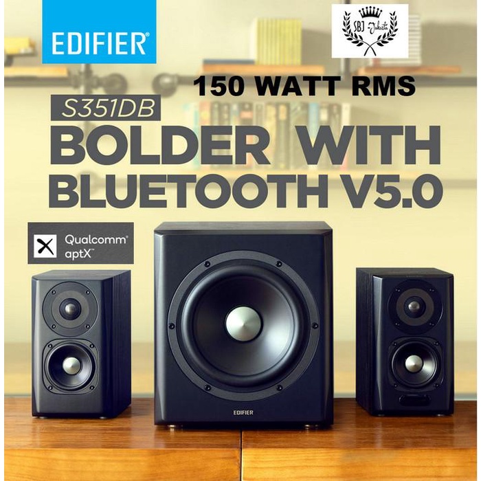Edifier S351DB Speaker 2.1 Digital Home Theatre 150W RMS Qualcomm aptX