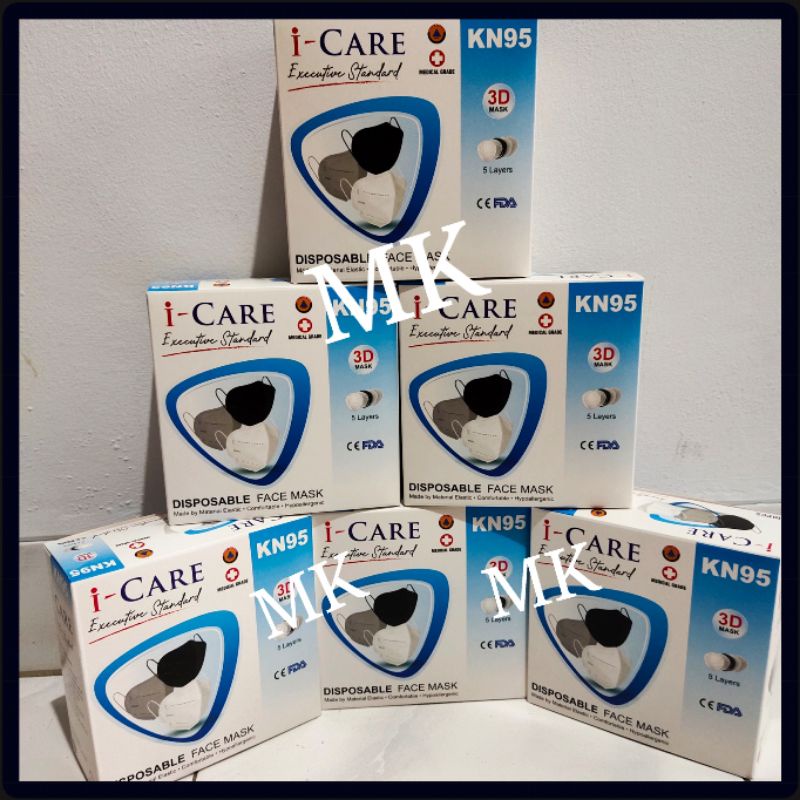 MASKER KN95 I-CARE HIJAB WARNA PUTIH 1 BOX ISI 10 PCS