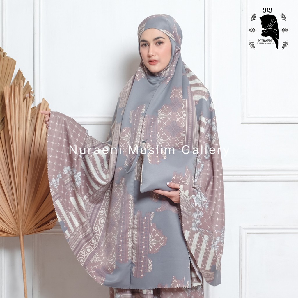 Mukena Maxmara Luxury Laser Cut Mewah Satin Velvet Motif Cantik