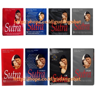 Image of Kondom Sutra 3's - Sutra Merah, Sutra OK Hitam, Sutra Gerigi, Sutra Rm Coklat, Sutra Plus Abu-Abu