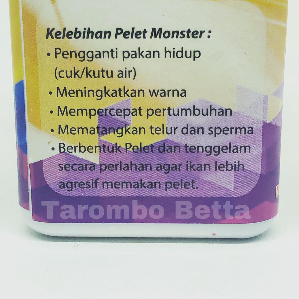 Pelet Premium Ikan Cupang Dan Ikan Hias Lainnya - Pellet Monster Pro 03 50 Gram 50gram 50gr