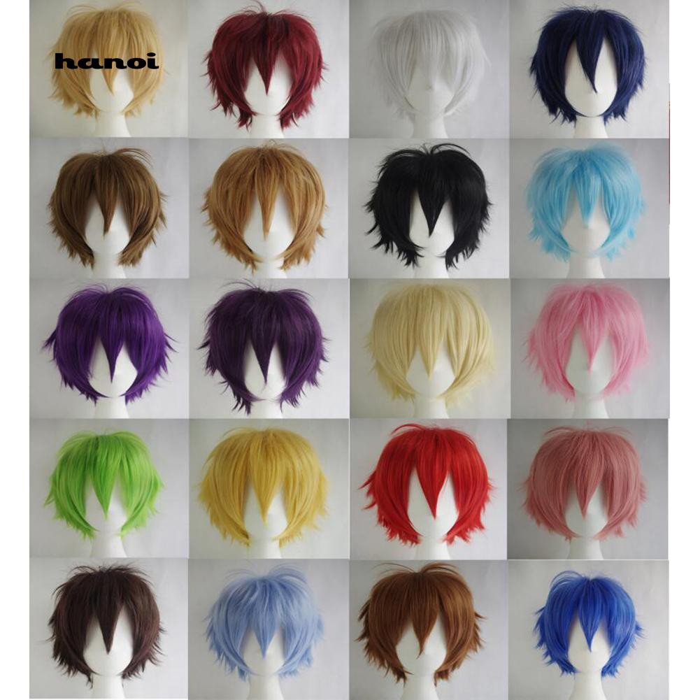 Bayar Di Tempat Hn Men Women Multi Color Short Straight Hairpiece