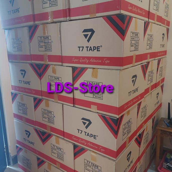 

(BISA COD) Lakban Bening Coklat T7 Tape UK 45MM x 90 Yard - 1 Slop = 6 Pcs MURAH Kode 1081