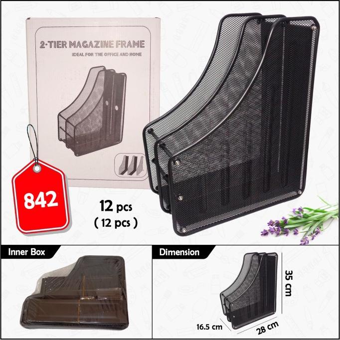 

Office & Stationery | Document Organizer | Box File Besi / Magazine Tray / Tempat Dokumen-Majalah 2 Sekat | Best Seller