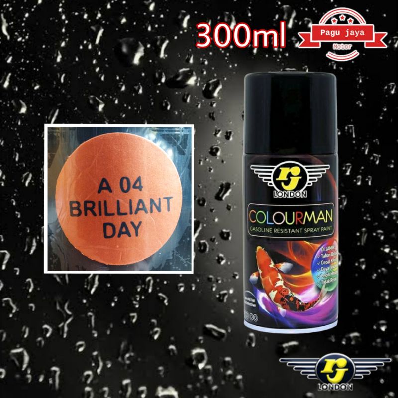 COLOURMAN TAHAN BENSIN BRILLIANT DAY 300ml 300cc Cat semprot spray paint pilox pilok produk dari rj london anti retak cepat kering tahan cuaca