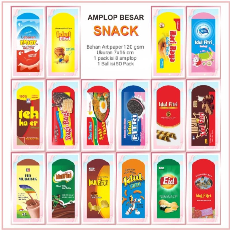 

Amplop lebaran Besar seri snack