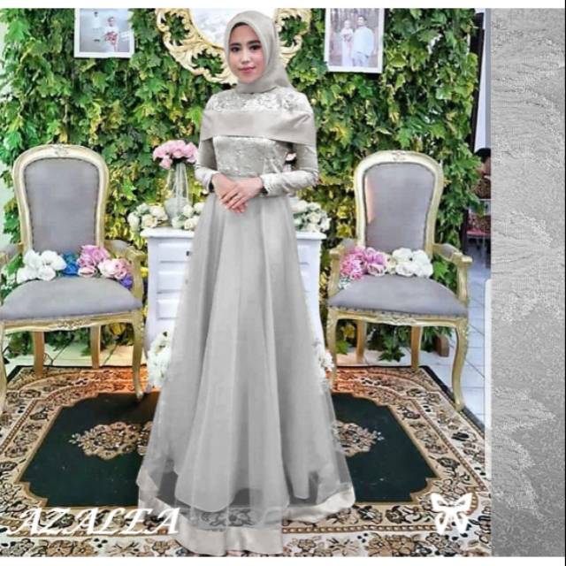 ELDE 5 - SALE New Azalea jaquard maxi pesta atas bahan jaquard.embosh mewah bawah maxmara dilapis tile