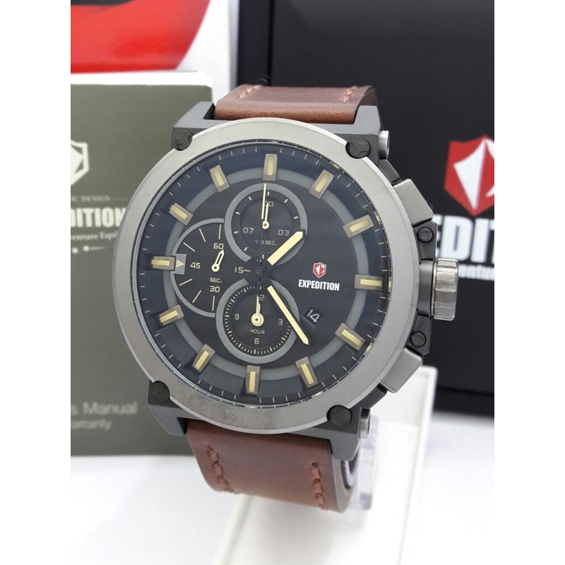 Jam Tangan Pria Expedition E 6612 M DBWGYBL Original Kulit