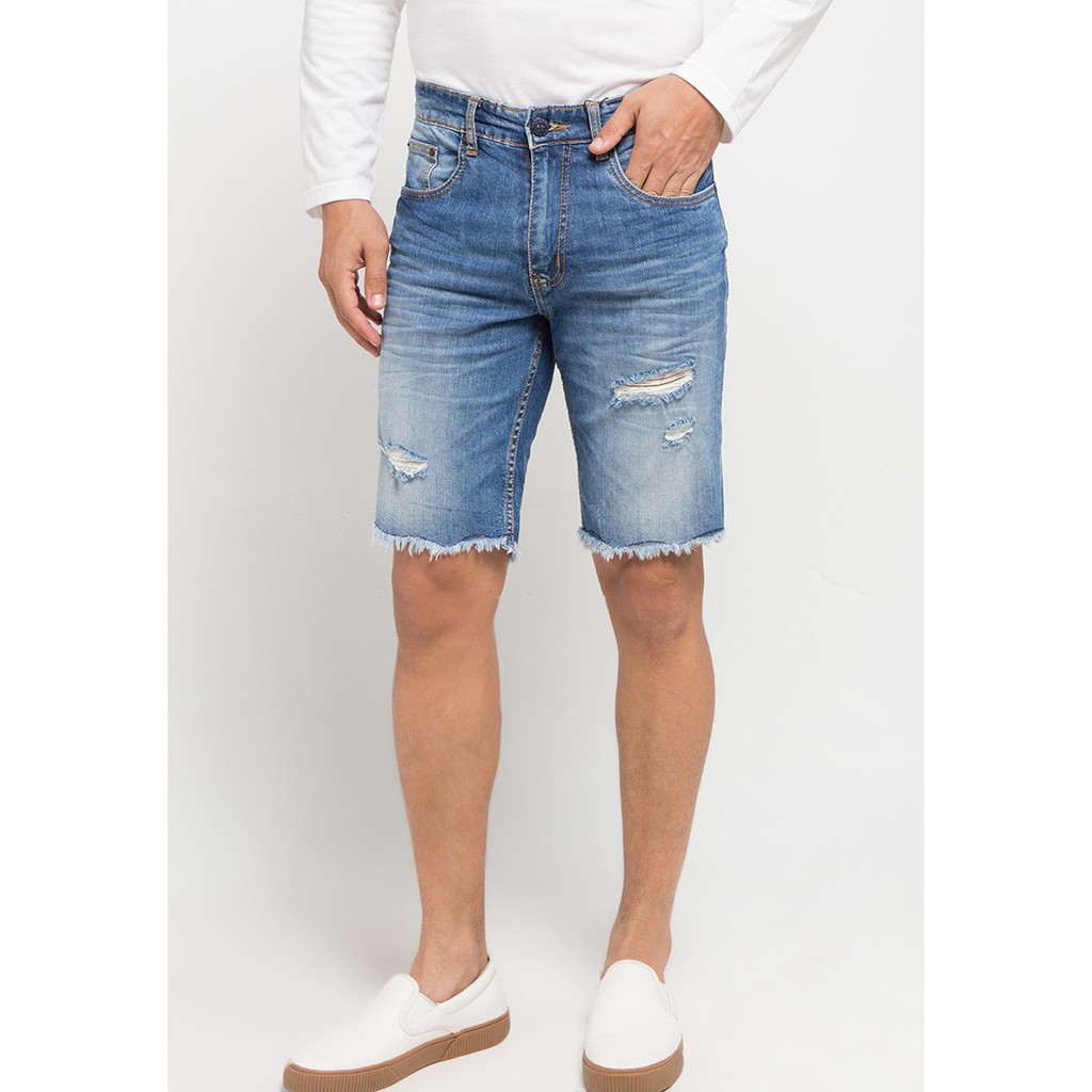 Spyderbilt Celana Pendek Jeans Pria Biru Vander MWSD048-BLU Planetsurf