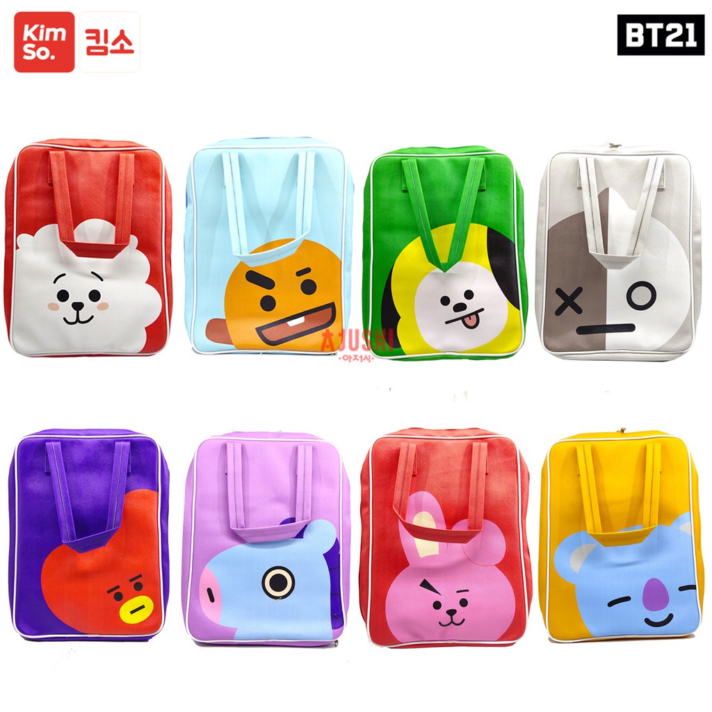  Tas  Laptop Karakter BTS BT21  Lucu Merek Kimso Shopee 