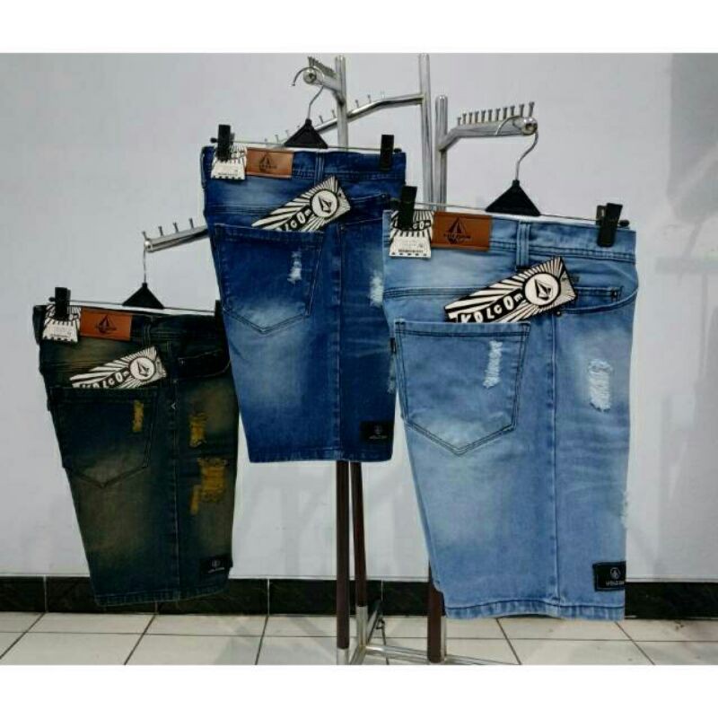 CELANA JEANS RIPED PRIA celana jeans denim sobek pendek