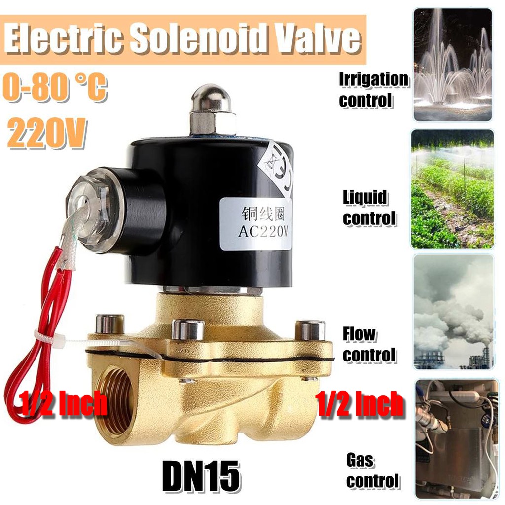 Jual Selenoid valve 1/2 inchi Water valve solenoid valve kran listrik