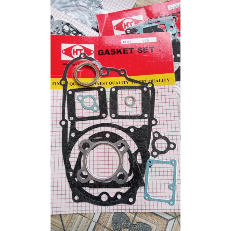 Paking full set DT 100 blok head cop top kopling knalpot o ring magnit perpak packing DT100 seher