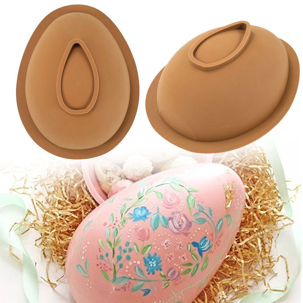 Cetakan Coklat / Telur Paskah / Jelly / Mousse / Kue Handmade Diy Bahan Silikon Ukuran Besar