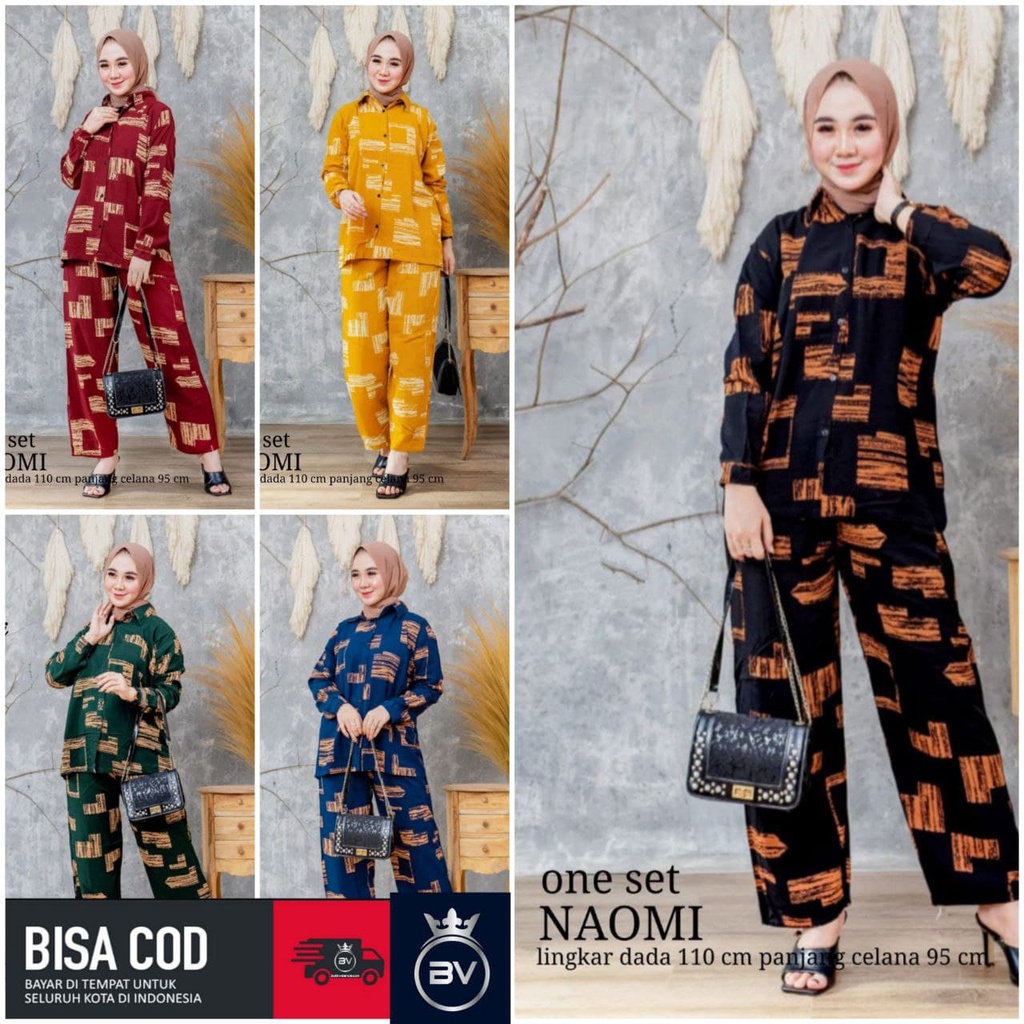 ONE SET NAOMI WATTS SET RAYON  / SETELAN RAYON / PIYAMA RAYON / SET WANITA / SETELAN WANITA KEKINIAN