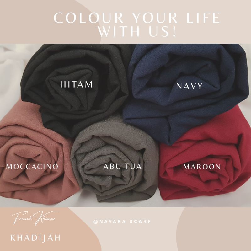 FRENCH KHIMAR KHADIJAH  ONE SIZE XXL WOLLYCREPE KUALITAS PREMIUM-6