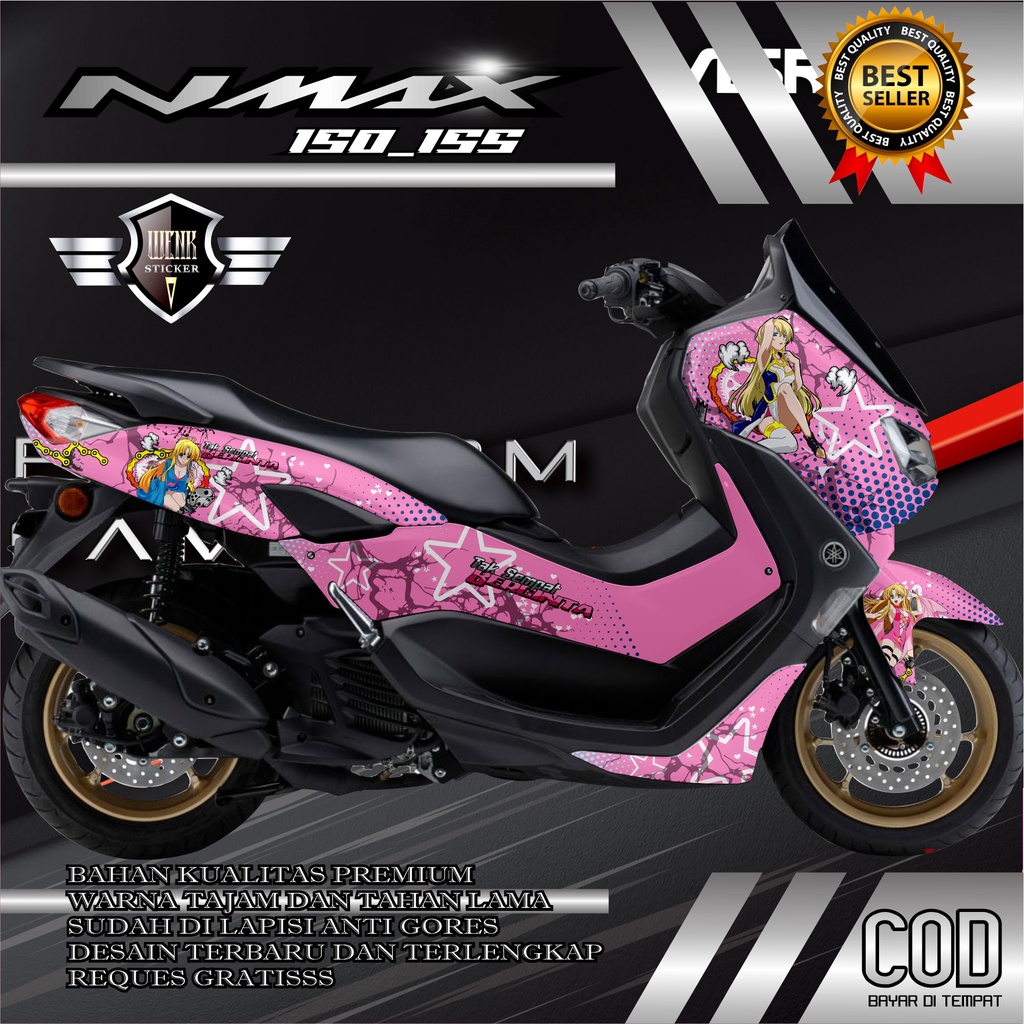 DECAL STICKER NMAX 150_155 GADIS CANTIK ANIME