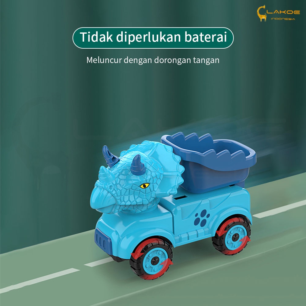 LAKOE Mainan mobil mobilan anak mobil truk mainan Dinosaurus