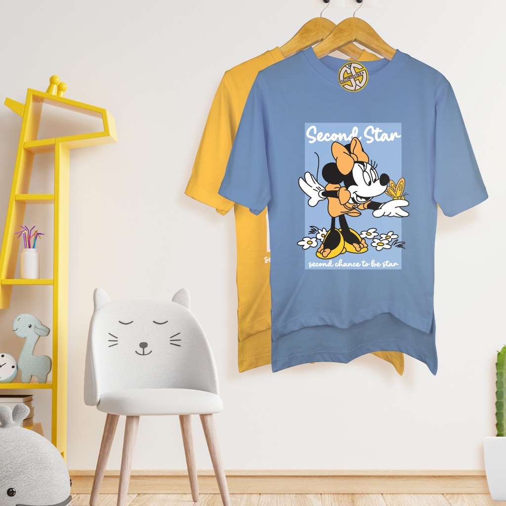 Kaos Tunik Anak Kaos Lengan 3/4 Anak Perempuan Original Secondstar /Baju Atasan Anak Combed 30s- AMR173