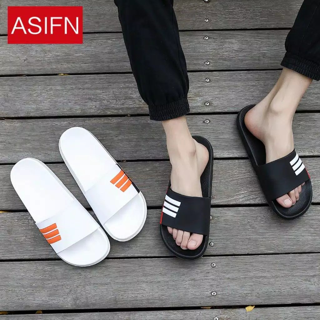 3.3 SALE Sandal Flat Karet Unisex Daily OREO NL09.39-43-1