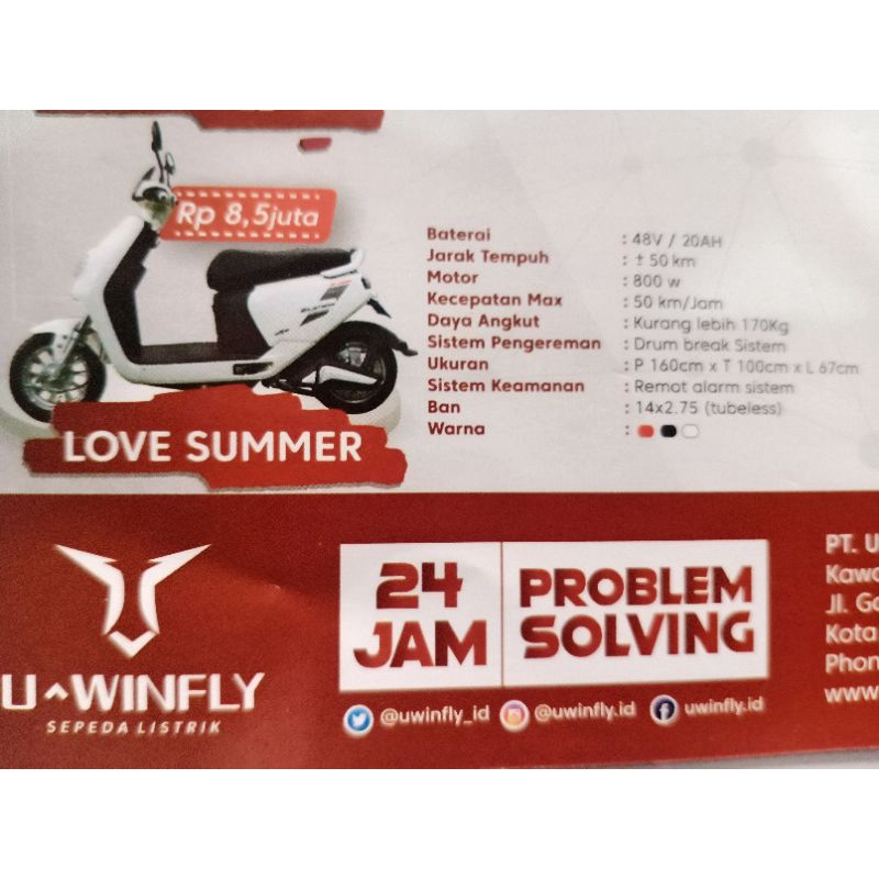 Promo Toko Motor Listrik Uwinfly
