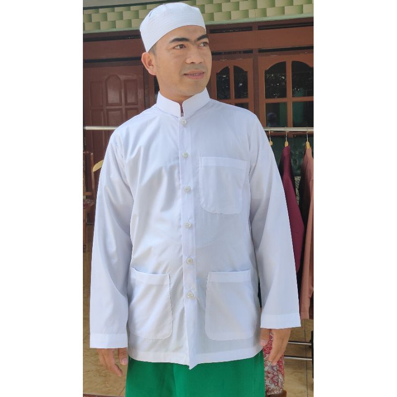 BAJU MUSLIM PRIA || KOKO ALLEBAS|| Allebas Putih