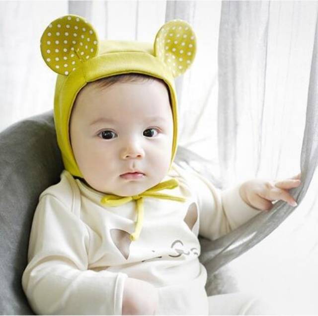 TP18-Topi Anak Bayi Kuping Minnie Dot-1