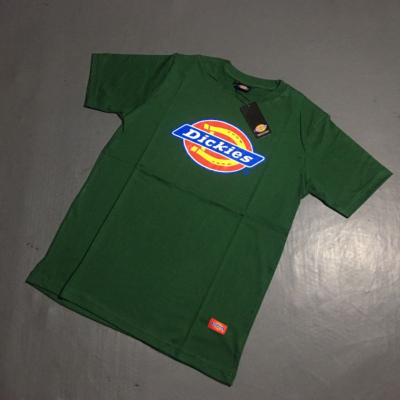 Kaos Dickies Big Logo Hijau Full Tag + Label