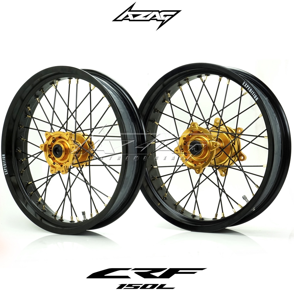 VELG SET SUPERMOTO CRF150 EXPEDITION TROMOL SCARLET CNC