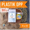 PLASTIK OPP LEM 11 x 22 cm 30s Micron PLASTIK OPP TEBAL isi 100 PCS / PLASTIK BENING LEM KEMASAN BUN