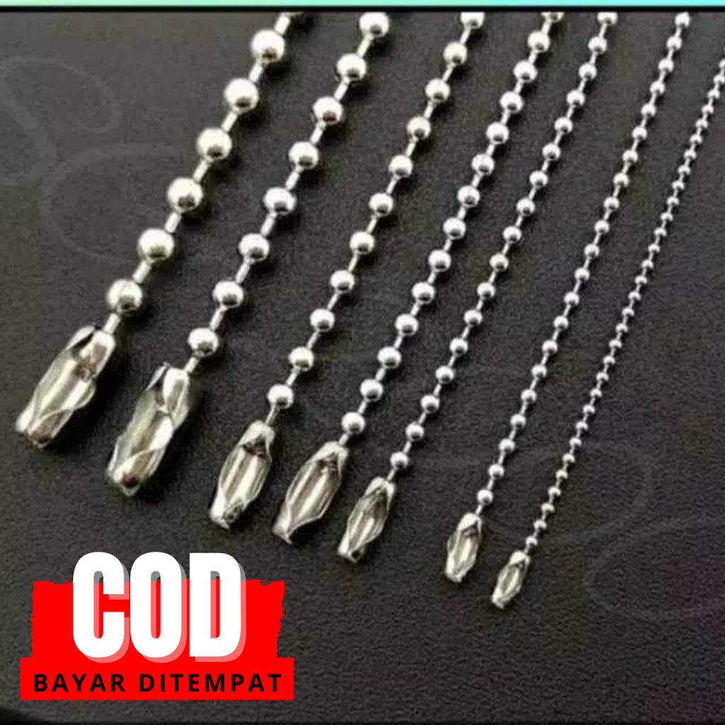 Kalung Monel Anti Karat Asli Putih Selamanya Kalung Pria Silver Bola Merica Lada Perak Kalung Cowok 