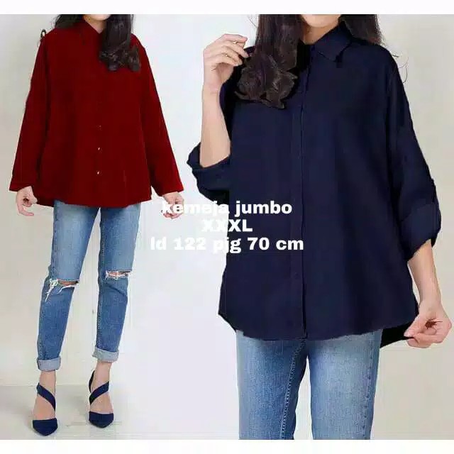 Kemeja Comfy Jumbo 3 Ukuran TW