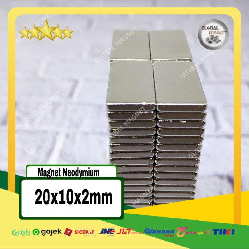 Magnet Neodymium / Magnet Persegi 20x10x2mm