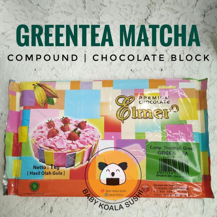 

ELMER GREENTEA/ MATCHA 1kg | Green Tea Coklat Blok | Compound Block