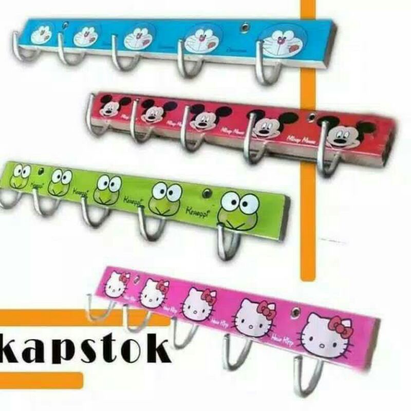 Gantungan Baju Tempel Dinding Karakter/Gantungan Baju Kapstok