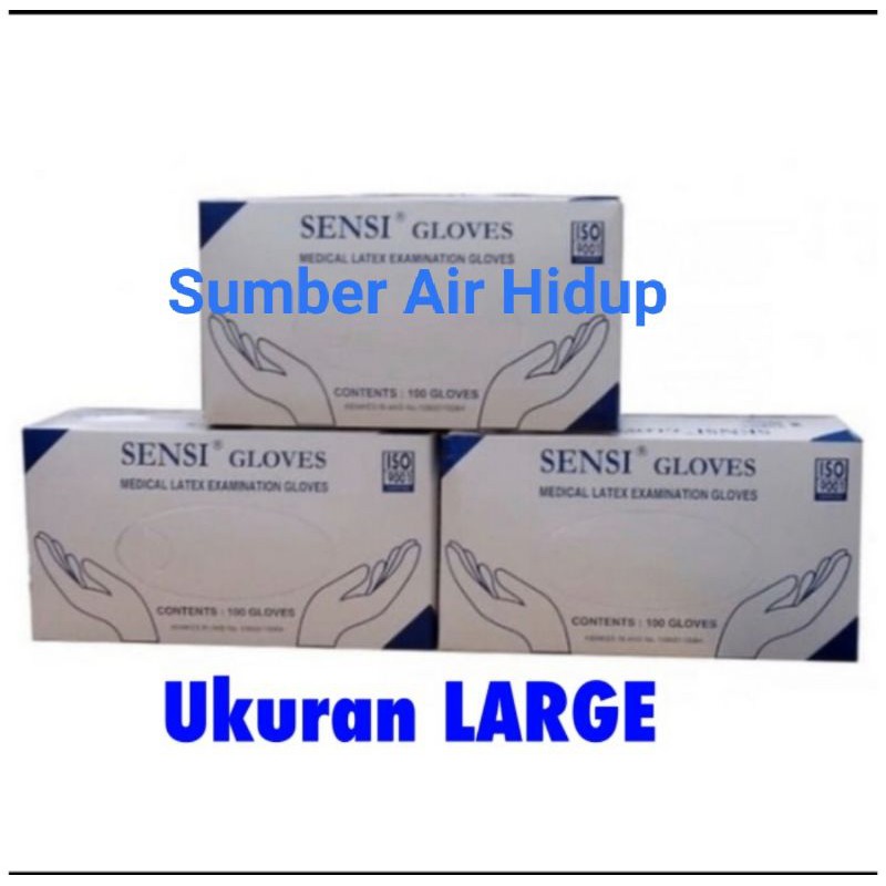 Sarung Tangan / Handscoon Sensi Glove Latex ukuran L