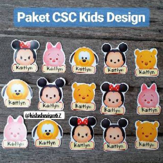 

90-100 PCS STIKER ANAK / LABEL LUCU WATERPROOF CSC