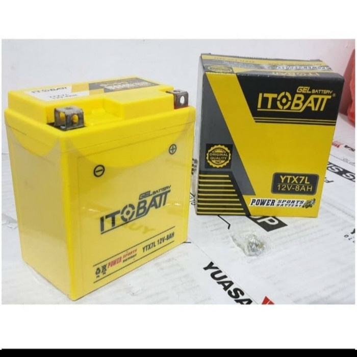 Aki Motor Vespa Primavera, Sprint, LX 150 YTX7L ITOBATT 12v 8Ah