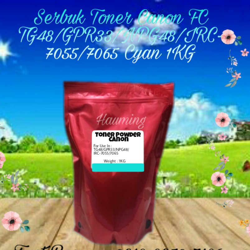 Serbuk Toner Canon NPG48 NPG 48 TG 48 C-EXV31 GPR 33 IR-C7055 C7065 C7260 C7270 Cyan 1kg