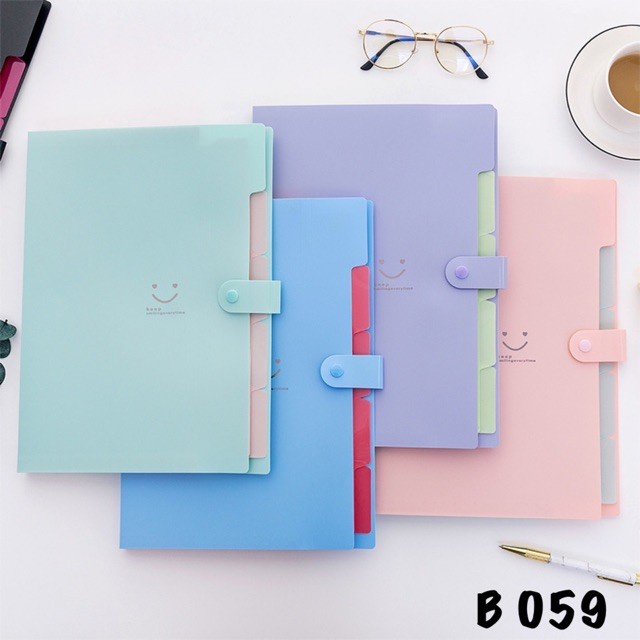 

CODES0X-55 B 059 ORGANIZER FILE FOLDER 5 SLIDE SMILE DOCUMEN BAG 5 POCKET