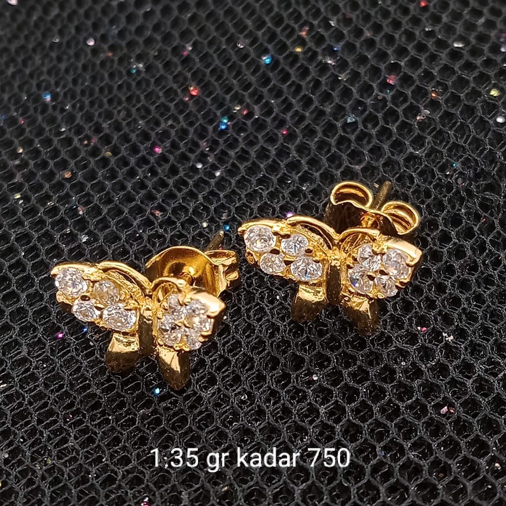 New Anting Emas 17 K - 1.35 gr Kadar 750 - 3440