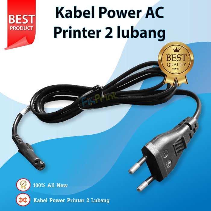 Kabel Power Listrik 2 lubang utk Tape Radio PS Printer AC Cord Adaptor