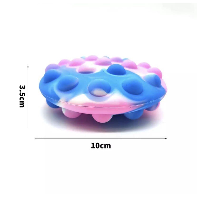 Pop It Ball Needoh Stress Ball 3D Bola Squishy New Fidget Toy Mainan Anak Viral-Mix Color UFO