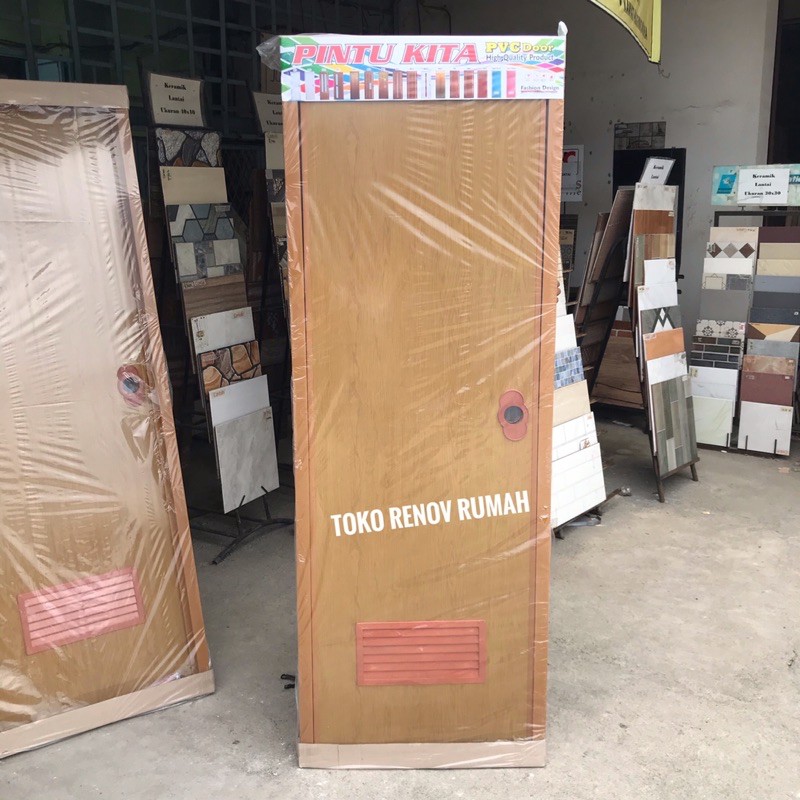 pintu kamar mandi pvc warna warni (SUDAH INCLUDE KUSEN+ENGSEL+SLOT+TARIKAN)/ pintu kamar mandi pvc