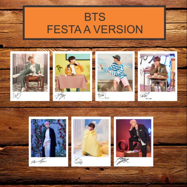 BTS FESTA FAMILY SIGNED KPOP POLAROID